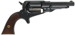Remington Pocket Model Revolver
.31 caliber, 3-1/2" barrel,
five shot cylinder, steel frame, spur trigger, used,
by Pietta